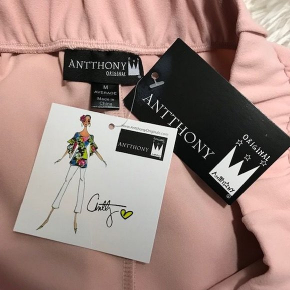 Antthony Original Petal Pink Flow Away Front Stretch Crepe Pant - Picture 9 of 10